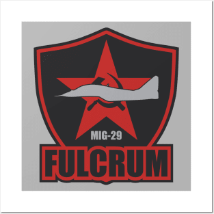 Mig-29 Fulcrum (Small logo) Posters and Art